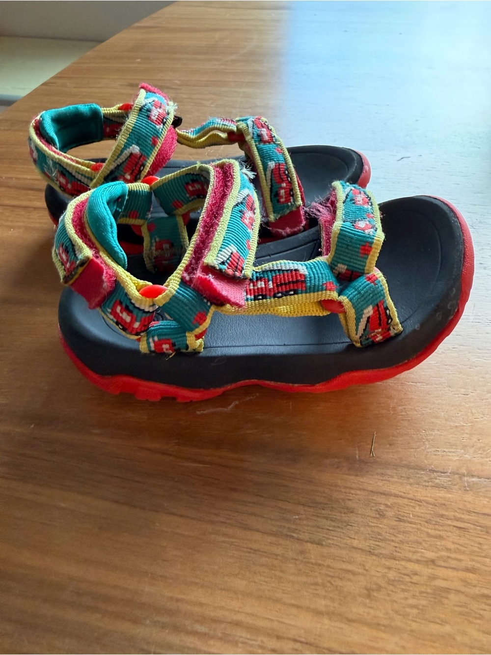 Kids Red & Teal Sandals - Teva